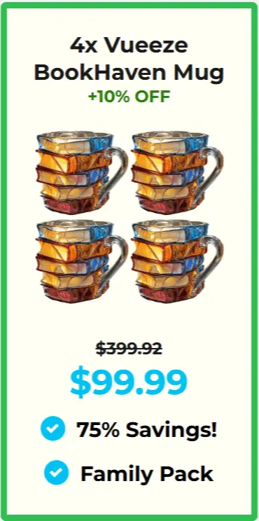 Vueeze Bookhaven Mug package price 
